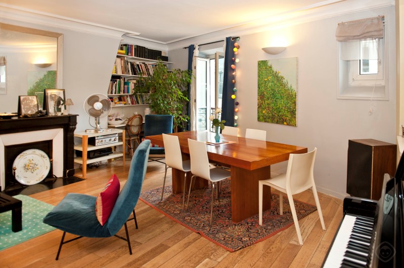 Dining Area Overview Chic Saint Germain apartment Paris
