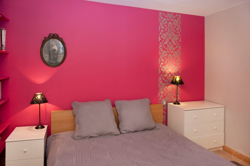 Bedroom with Double Bed and Side Tables Chic Saint Germain apartment Paris